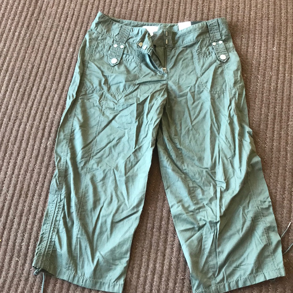Cropped wide Capri pants